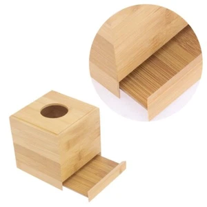 Bathroom Storage Tissue Holder Wood Tissue Box Holder Tissue Box Cover - Picture 1 of 12