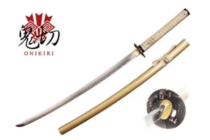 Onikiri Full Tang Nobunaga Katana Sword with Golden Scabbard - Picture 1 of 1