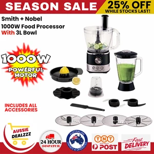 Food Processor Blender 3L Bowl Vegetable Chopper Meat Grinder Ice Crusher Juicer - Picture 1 of 8