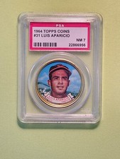 1964 Topps Coins Baseball #31 - Luis Aparicio - Baltimore Orioles - PSA 7