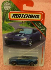 matchbox 16 chevy camaro convertible  mbx 2018 long card - Picture 1 of 1