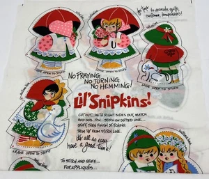 VTG Lil' Folks Snipkins Stitch & Stuff Sewing Panel UltraFelt 5 German Kids NOS - Picture 1 of 3