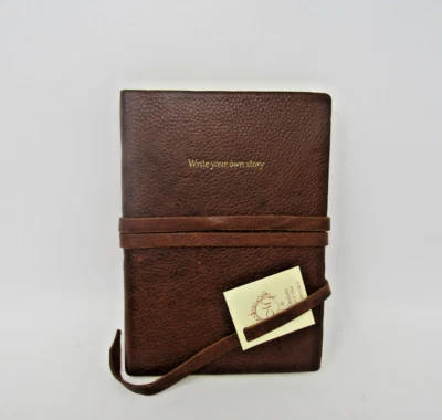Authentic Manufactus Italian Brown Leather Journal Notebook New - Image 1 of 4