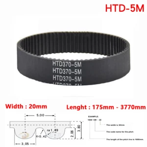 5M SERIES HTD TIMING BELT 20MM WIDE 5MM PITCH CNC ROBOTICS HIGH QUALITY - Picture 1 of 5