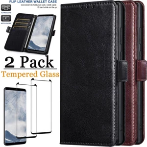 For Samsung Galaxy S8 Plus/S8+/S8 Leather Case Wallet Cover / Screen Protector - Picture 1 of 35