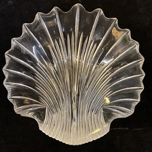 13 3/4" CJR Riedel Scallop Shell Shaped Clear Serving Display Bowl - Picture 1 of 9