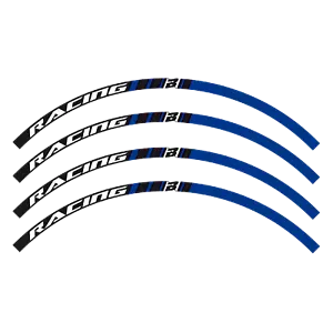 adesivi grafiche moto per cerchi in Crystal Blackbird cross enduro blu yamaha tm - Foto 1 di 1