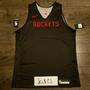 HOUSTON ROCKETS NIKE NBA Reversible Practice Jersey AUTHENTIC black XL Tall 52 - Picture 1 of 11