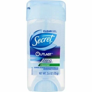 Secret Outlast Clear Gel Antiperspirant & Deodorant Unscented 2.6 oz Pack of 6 - Picture 1 of 3