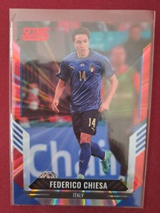 Federico Chiesa RED LASER 2021-22 Panini Score FIFA Soccer #84 Juventus Italy