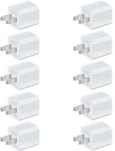 Boost Chargers 5W USB Power Adapter [10-Pack] Wall Charger 1A Cube for Outlet - Picture 1 of 5