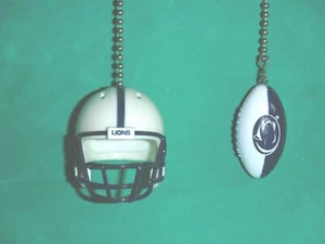 PENN STATE NITTANY LÖWEN DECKENFAN ZIEHKETTEN TRADITIONELLER HELM & FUSSBALL - Bild 1 von 3