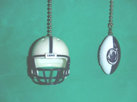 PENN STATE NITTANY LIONS  CEILING FAN PULL CHAIN SET HELMET AND FOOTBALL Cover
