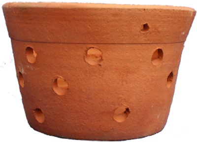 HANDGEARBEITET Vaso in terracotta per orchidee fatto a mano vaso forato 8, 10 12, 15, 20 a scelta