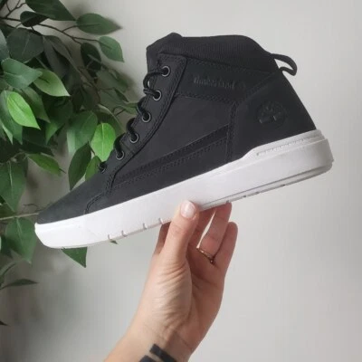 Timberland Allston Zapatilla Deportiva Medio Encaje Negro Nubuck Bota Informal Cómoda Hombres 8.5 Foto 1 de 4