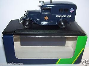 Rare Eligor Ford V8 1934 Van/Wagon Police USA Ref 100198 IN Box 1/43