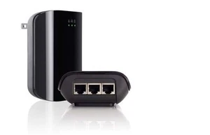 Belkin 3 Powerline Internet Adapter 3 Fast Ethernet Ports & up to 200Mbps - Picture 1 of 3