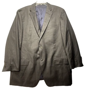Vitale Barberis Canonico Super 120s Woll Blazer Sakko Herren Gr. 60R grau gestreift - Bild 1 von 10