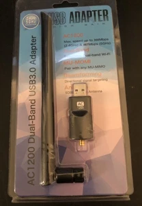 Adattatore USB 3.0 Duel Band 1200Mbps 2.4G/5GHz con antenna nuovo - Foto 1 di 8