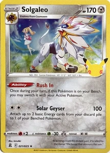 Pokemon TCG Solgaleo 021/025 Holofoil Celebrazioni Holo Raro - Foto 1 di 2