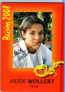 Original Autogramm Heide Wollert Judo /// Autograph signiert signed signe 350396 - Bild 1 von 2