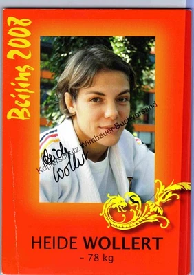Original Autogramm Heide Wollert Judo /// Autograph signiert signed signe 350396 - Bild 1 von 2
