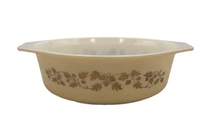 Vintage Pyrex Goldene Eichel 1-1/2 Quart Offene Auflaufform Bäcker Gold auf Creme 043 - Bild 1 von 17