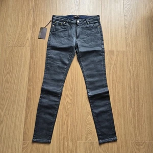 Pantalones de mezclilla Roberto Cavalli para mujer ajustados azules recubiertos de escudo Reino Unido 16, nuevos con etiquetas PVP: 260 £ - Imagen 1 de 17