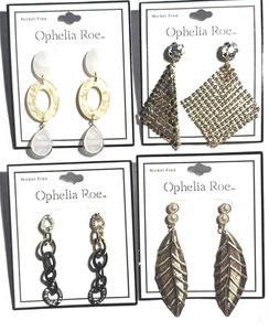 New Ophelia Roe Fashion Jewelry Pierced Earrings/Screw Back - Choice - Picture 1 of 7