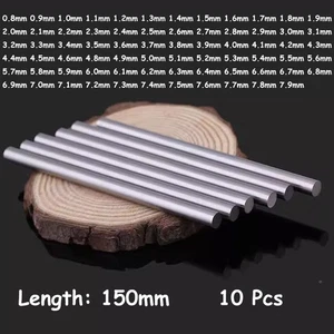 0.8mm-7.9mm HSS High Speed Steel Round Rod Shaft Axis Metal 150mm Long HRC 60-62 - Picture 1 of 6