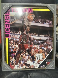 Original 1990 Michael Jordan License To Jam Poster Framed In Original Packaging - Picture 1 of 4