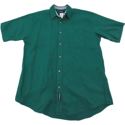 Camisa Catalina Verde Grande Tela Waffle Manga Corta Abotonada  Foto 1 de 4