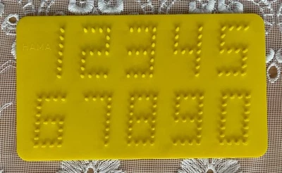Hama Stiftplatte Bügelperlen Steckplatte Ziffern 0-9 mit Anleitung - Bild 1 von 3