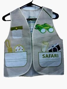 Gilet vintage anni 90 stampa safari unisex aperto davanti occhiali Camara Adventurer - Foto 1 di 8