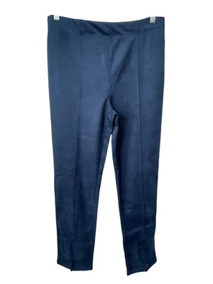 Leggings HUE de gamuza sintética tiro alto pierna recta talla grande azul carrera Foto 1 de 4