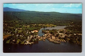 Wolfeboro NH-Nuevo Hampshire, lago aéreo Winnipesaukee, postal de recuerdo vintage - Imagen 1 de 2
