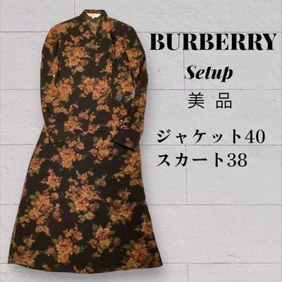 BURBERRY女式花卉印花夹克和裙子套装,日本,i20573 — 第 1/4 张图片