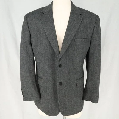 Abrigo deportivo Savile Row para hombre 46R gris espiga lana de cordero chaqueta blazer carrera Foto 1 de 4