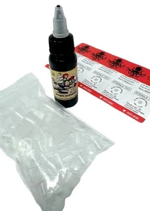SET: 5 Nadelmodule + Sailor 30ml Schwarz + 50 Farbkappen by INKgrafiX® Tattoo DE - Picture 1 of 7