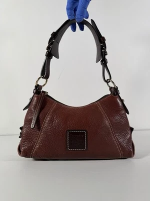 Dooney & Bourke Brown Leather Mini East West Slouch Hobo Shoulder Bag - Image 1 of 4
