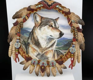 Hamilton Collection Spring Majesty by Al Agnew Protector of the Wolf 3D Plate - Picture 1 of 3