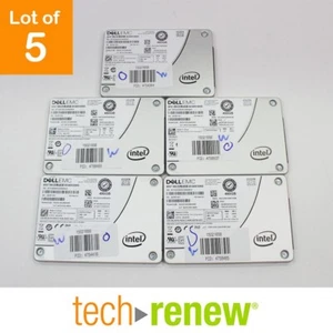 Lot of 5 Dell | Enterprise | Hard Drives | 480GB SSD | 2.5" SATA | SSDSC2KG480G8 - Picture 1 of 4