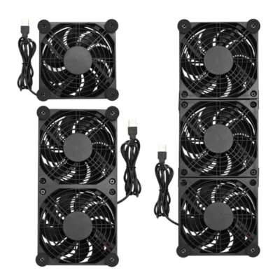 Router Cooling Fan PC Coolers TV Box Wireless Quiet 5V USB Power 120mm Fan - Image 1 of 4