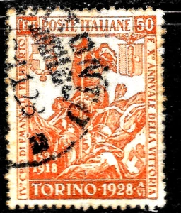1928🔥ITALY Sc#204🔥Philibert and Italian Soldiers🔥USED VF - Picture 1 of 1