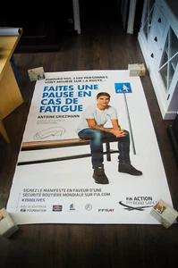 FIA ✯ SAFETY ROAD GRIEZMANN French Shelter Vintage Auto Poster Original 2010's - Picture 1 of 7