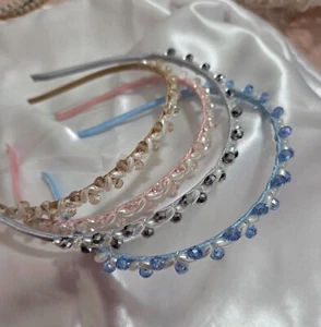 Crystal and Faux Pearl Headband - Imagen 1 de 5