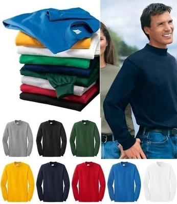 Port & Company by Hanes Men's 100% Cotton Mock Turtleneck S-4XL NEW - Image 1 of 2