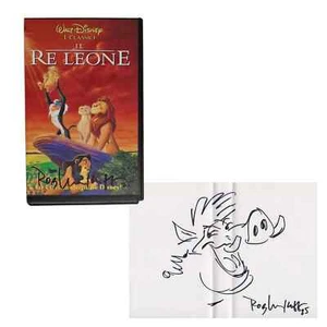 Rob Minkoff Signed VHS Autografata de Il Re Leone PROOF Disegno Disney - Foto 1 di 7