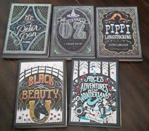 Lot Of 5 Puffin Chalk Books Pippi Longstocking , Oz, Peter Pan, Black Beauty... - Picture 1 of 4