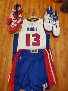 Marcus Morris Game Worn Used Jersey Shoes Pe Exclusive Shorts Detroit Pistons  - Bild 1 von 19